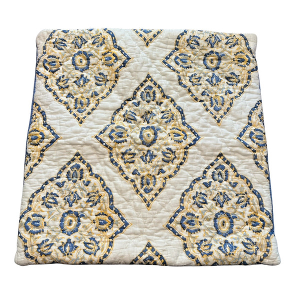 John Robshaw Textiles "Chindati" Cotton 26" Euro Sham Preppy Boho Pillow Case (7 - Picture 1 of 7